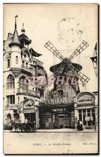 Paris - 18 - Moulin Rouge - windmill - muehle - Ansichtskarte AK