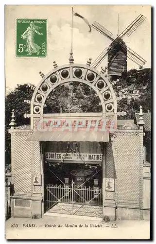 Paris - 18 - Moulin de la Galette - Entree - windmill - muehle - Cartes postales