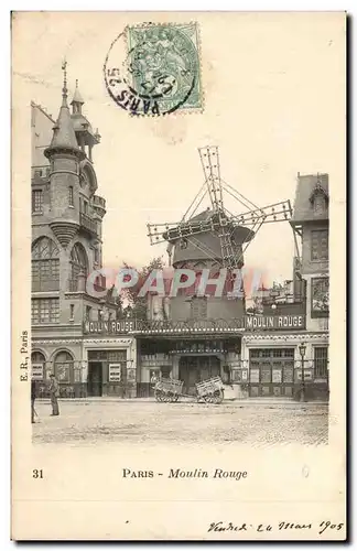 Paris - 18 - Moulin Rouge - windmill - muehle - Ansichtskarte AK