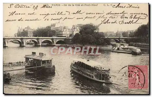 Paris - 1 -- Ile de la Cite et Pont Neuf Ansichtskarte AK