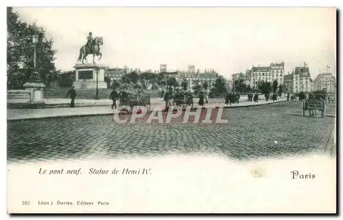 Paris 6 - Le Pont Neuf Statue de Henri IV Ansichtskarte AK