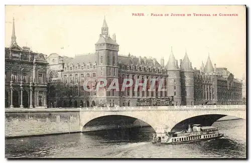 Paris 1 - Palais de Justice et Tribunal de Commerce - Ansichtskarte AK