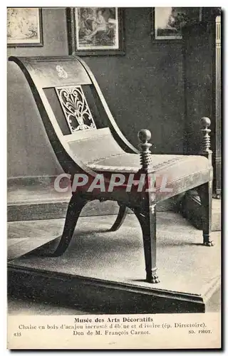 Paris 10 - Musee des Arts Decoratiofs - Chaise en Bois d&#39Acajou encruste d&#39ivoire - Cartes postales