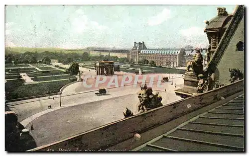 Paris Cartes postales La place du Carrousel Vue du Louvre