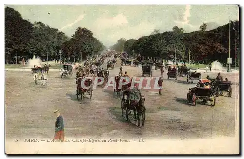 Paris Cartes postales L'avenue des Champs Elysees au rond point