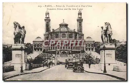 Paris Cartes postales Palais du Trocadero et le pont d&#39Iena