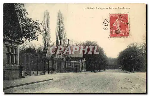 Ansichtskarte AK Bois de Boulogne Porte de Longchamps