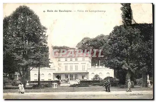 Ansichtskarte AK Bois de Boulogne Villa de Longchamps