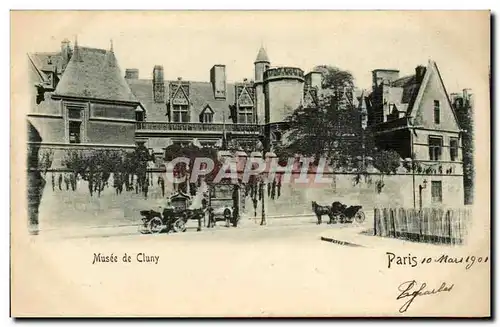 Paris Cartes postales Musee de Cluny (dessin en relief !)