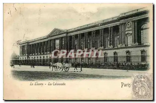 Paris Ansichtskarte AK Le Louvre La colonnade (dessin en relief !)