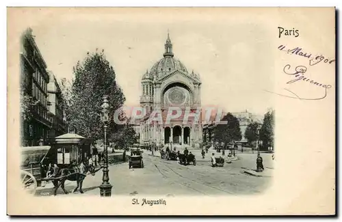 Paris Cartes postales Saint Augustin (dessin en relief !)