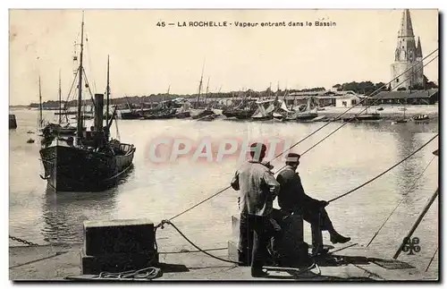 La Rochelle Cartes postales Vapeur entrant dans le bassin (bateau)