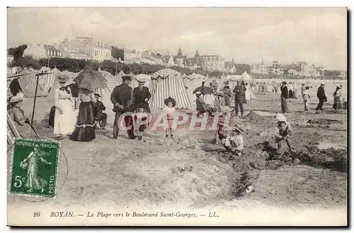 Royan Ansichtskarte AK La plage vers le boulevard Saint Georges