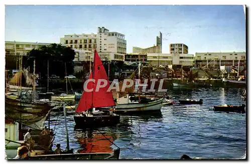 Royan Moderne Karte Le port au crepuscule