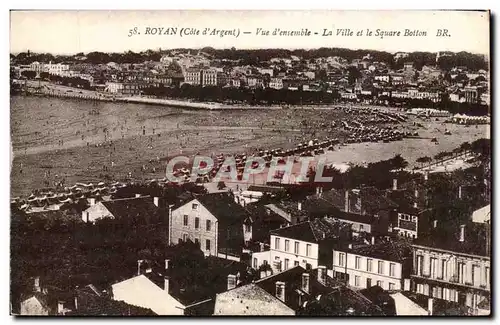 Royan Cartes postales Vue d&#39ensemble La ville et le square Botton