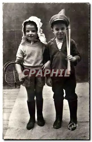 Ile d&#39Oleron - Couple Enfants en Pecheurs - Fantaisie - Enfant- Ansichtskarte AK