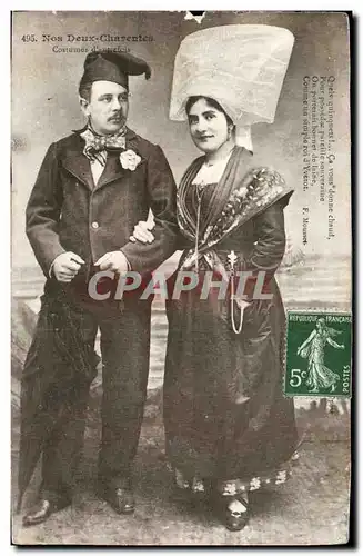 Nos Deux Charentes -Costumes d&#39Autrefois - Fantaisie - Femme - Cartes postales