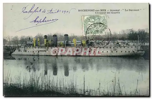 Rochefort sur Mer - Arsenal Le Davoust - Croiseur en Reserve - paquebot - steamer - Cartes postales