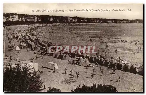 Royan - Vue d&#39ensemble de la Grande Conche - Maree Haute - Ansichtskarte AK