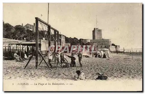 Fouras - La Plage et les Balancoires - swings - playground - enfants - Ansichtskarte AK