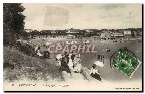 Pontaillac Cartes postales La plage prise des dunes