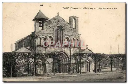 Pons Cartes postales L&#39eglise St Vivien