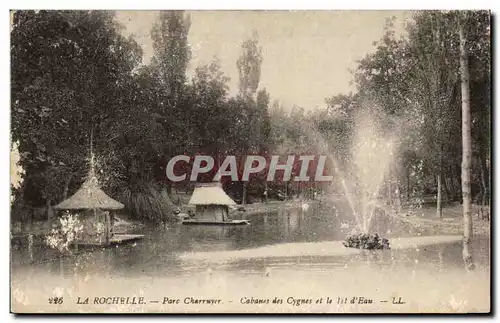 La Rochelle Cartes postales Parc Cherruyer Cabas des cygnes et le jet d&#39eau