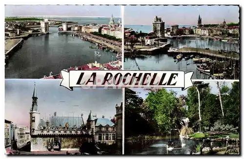 La Rochelle Cartes postales moderne Vue generale le port Hotel de ville La riviere dans les parcs