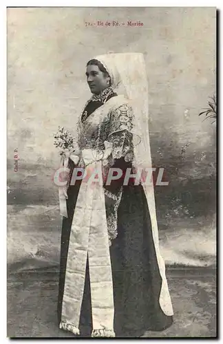 Ile de Re Cartes postales Mariee 'folklore) TOP