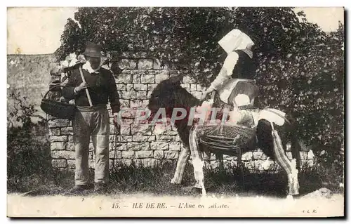 Ile de Re Cartes postales L&#39ane en calote TOP