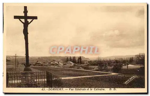 Domremy Cartes postales Vue generale et le calvaire