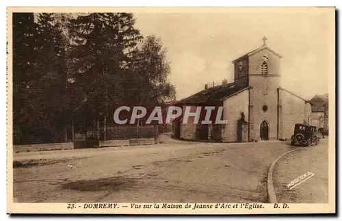 Domremy Cartes postales Vue sur la maison de Jeanne d&#39arc et l&#39eglise