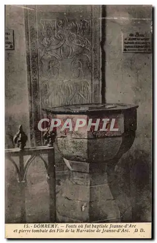Domremy Ansichtskarte AK Fonts ou fut baptiste Jeanne d&#39arc et pierre tombale des fils de la marraine de Jeann