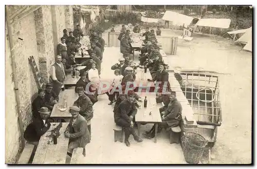 Cartes postales Militaria CARTE PHOTO Soldats a la tambouille