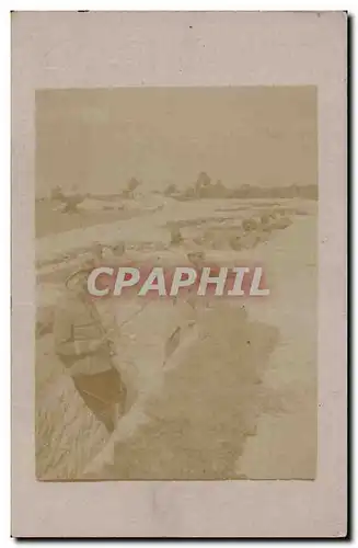 Ansichtskarte AK Militaria CARTE PHOTO Soldats dans les tranchees