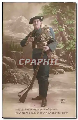 Ansichtskarte AK Militaria Chasseur alpin (uniforme uniform)