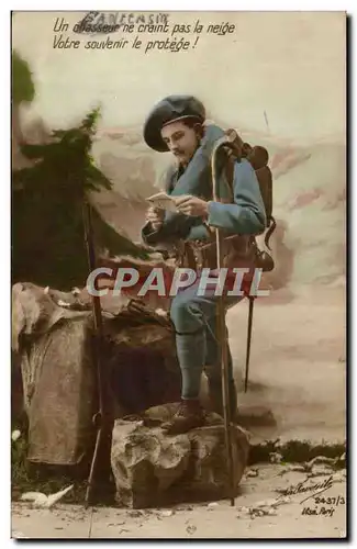 Cartes postales Militaria Chasseur alpin