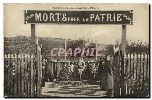 Cartes postales Militaria Cimetiere militaire de Bayon l&#39entree Morts pour la patrie