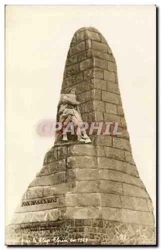 Ansichtskarte AK Militaria CARTE PHOTO Aux diables bleus Erige par le club alpin en 1923