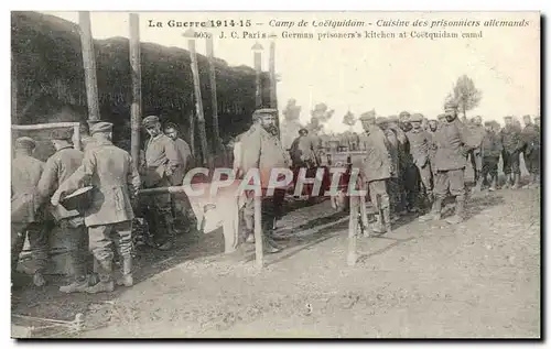 Ansichtskarte AK Militaria CAmp de Coetquidan Cuisine des prisonniers allemands TOP