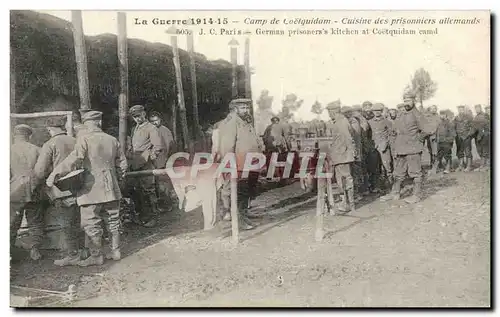 Cartes postales Militaria CAmp de Coetquidan Cuisine des prisonniers allemands TOP