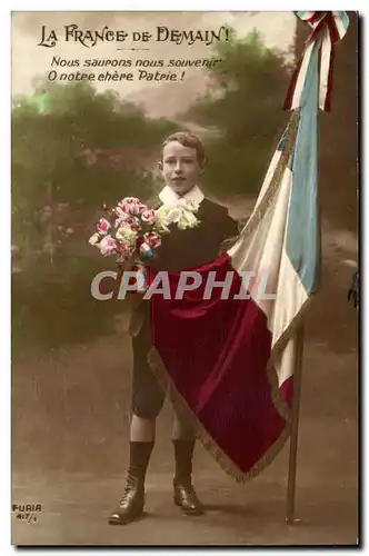 Cartes postales Militaria La France de demain (enfant)