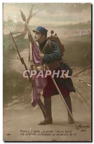 Cartes postales Militaria Soldat Poilu