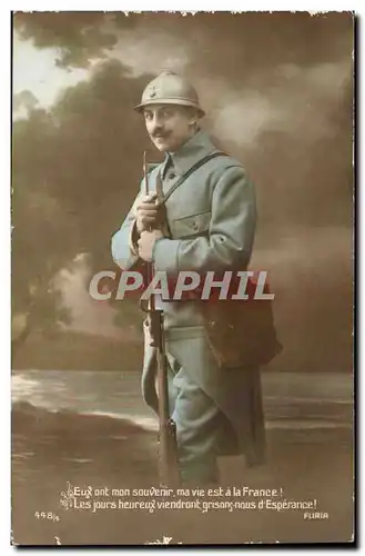 Cartes postales Militaria Soldat Poilu