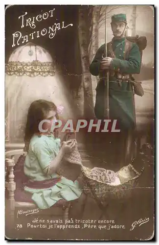 Cartes postales Militaria Soldat et enfant