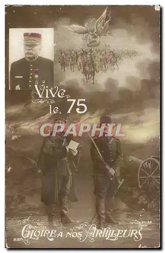 Ansichtskarte AK Militaria Soldat Vive le 75