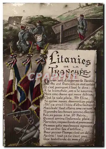 Ansichtskarte AK Militaria Soldat litanies de la tranchee