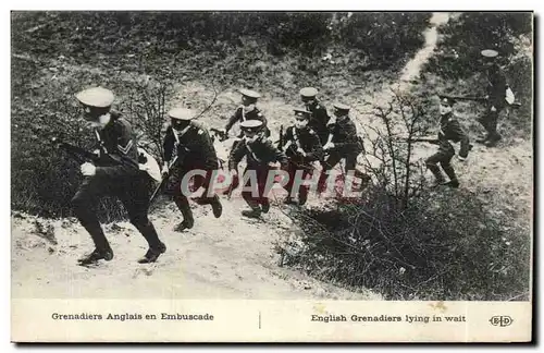 Cartes postales Militaria Grenadiers anglais en embuscade