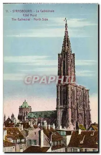 Ansichtskarte AK Strasbourg Cathedrale Cote nord