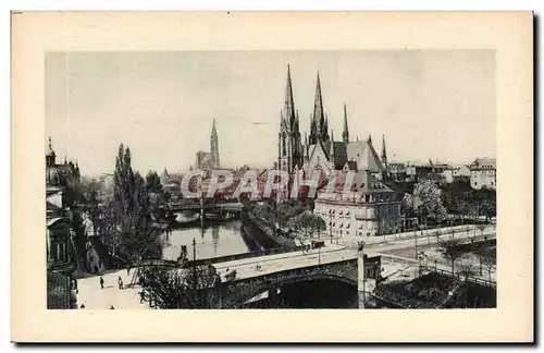 Cartes postales Strasbourg l'eglise Saint Paul et la cathedrale